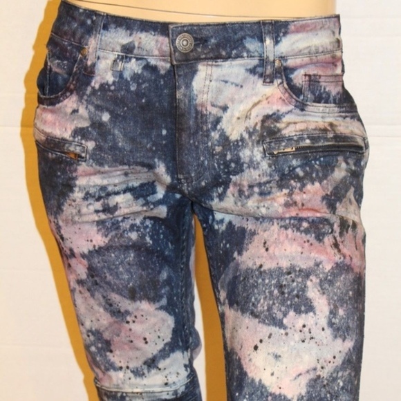 New ROBIN'S JEAN Motard Slim Jeans SZ 40 - Picture 2 of 8